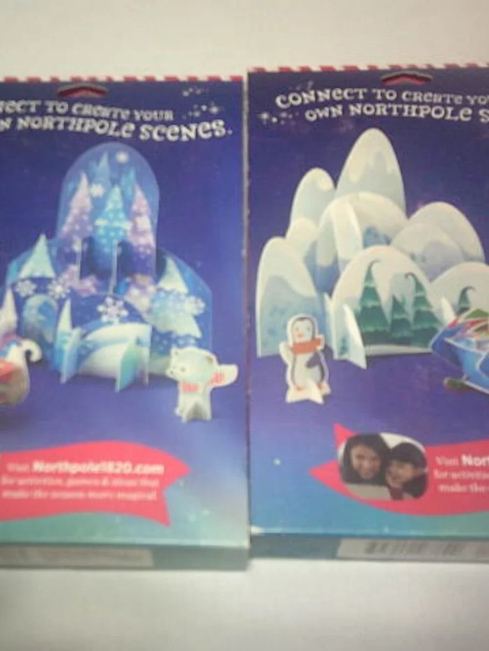 LOT 2 NEW HALLMARK NORTHPOLE 3-D PUZZLES POLARSCAPES 20 PCS EACH AGES 4+ 🧩👦👸
